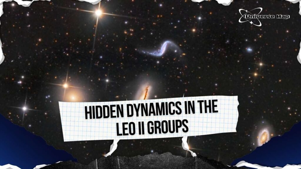 Image of galaxies in the Leo II Groups showing signs of moderate tidal interactions that influence their structure and evolution.