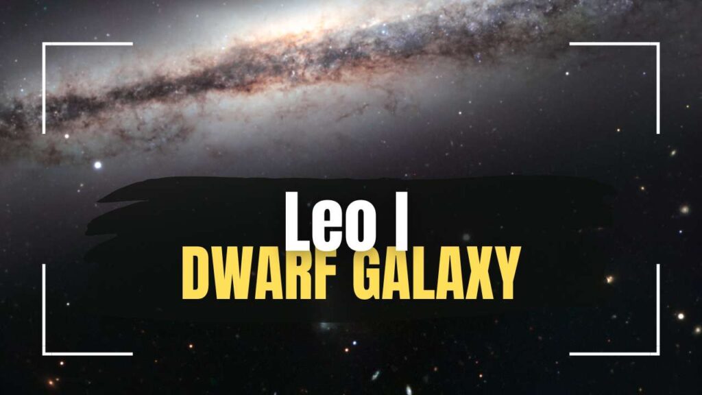 Image highlighting the Leo I Dwarf Galaxy, a fast-moving satellite of the Milky Way with key implications for dark matter distribution and galactic dynamics.