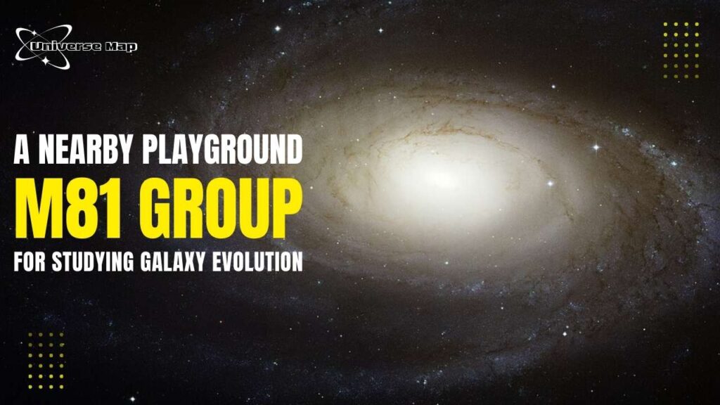 High-resolution view of M81, the dominant galaxy of the M81 Group, highlighting its value for studying nearby galaxy interactions and evolution.