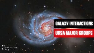 Spiral galaxy image illustrating galaxy interactions in the Ursa Major Groups, linked to starburst activity and morphological transformations.