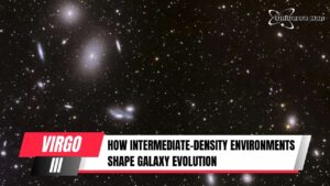 Image of multiple galaxies in the Virgo III Groups showing how intermediate-density environments influence galaxy formation and transformation.