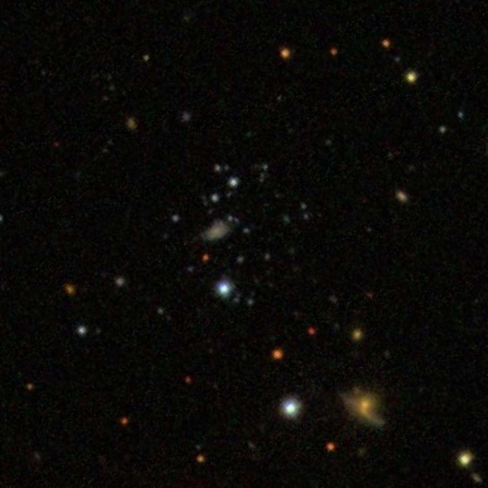 Deep-field astronomical image of Koposov 2, an ultra-faint Milky Way globular cluster composed of sparse, faint stars against a dark background.